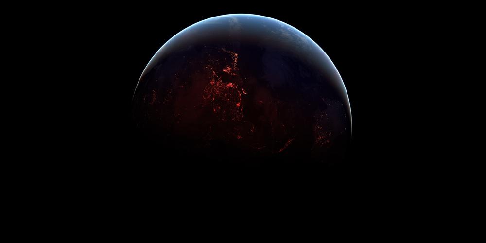 dark image of the earth