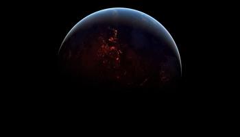 dark image of the earth